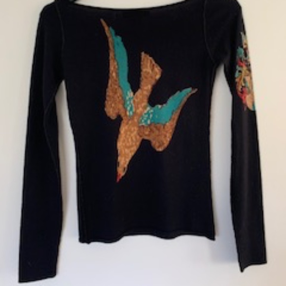 Raw 7 black knitted sweater , 100% cashmere , like new - Picture 2 of 5